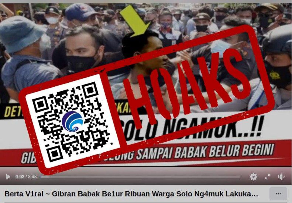 [HOAKS] Gibran Rakabuming Raka Babak Belur Diamuk Warga Solo