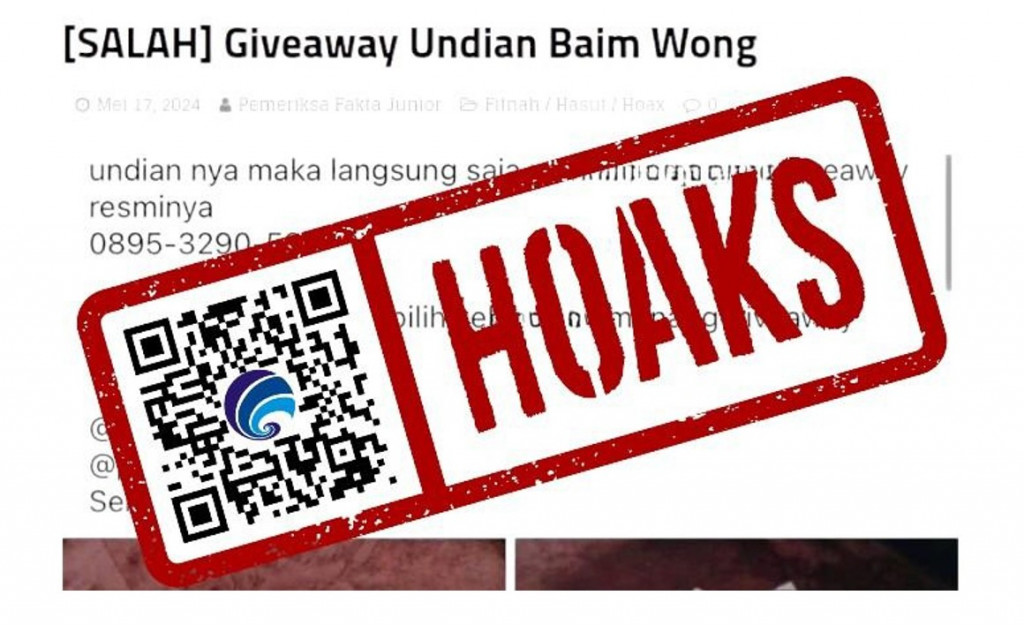 [HOAKS] Giveaway Undian Baim Wong