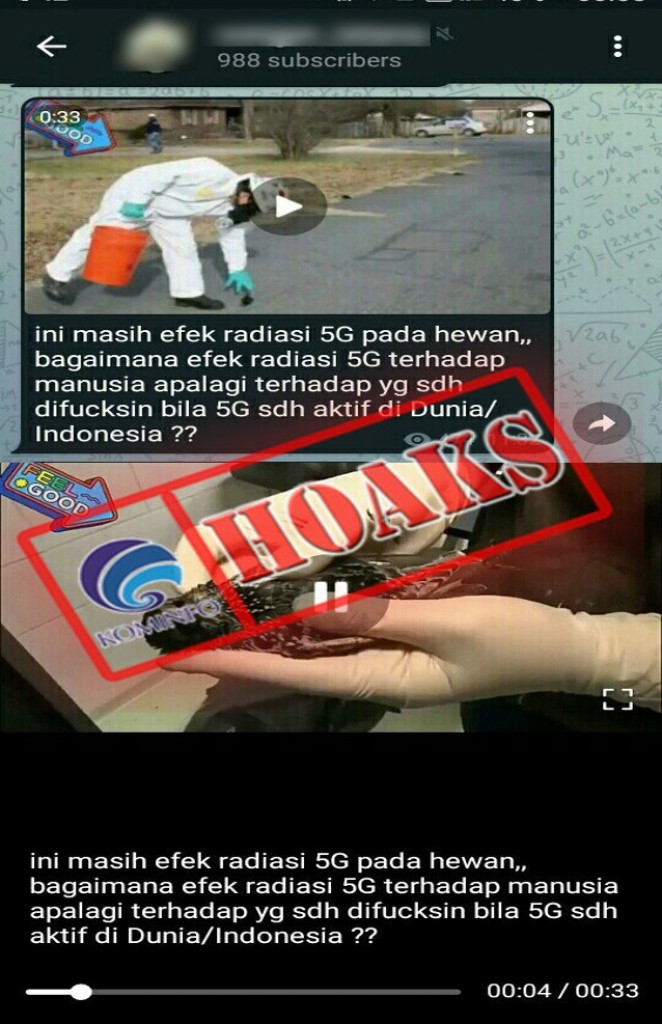 [HOAKS] Hewan Mati Bergelimpangan Karena Efek Radiasi Jaringan 5G