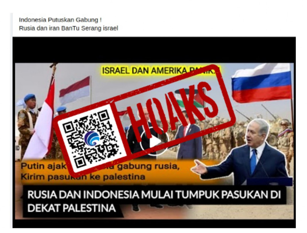 [HOAKS] Indonesia Gabung Rusia dan Iran untuk Serang Israel
