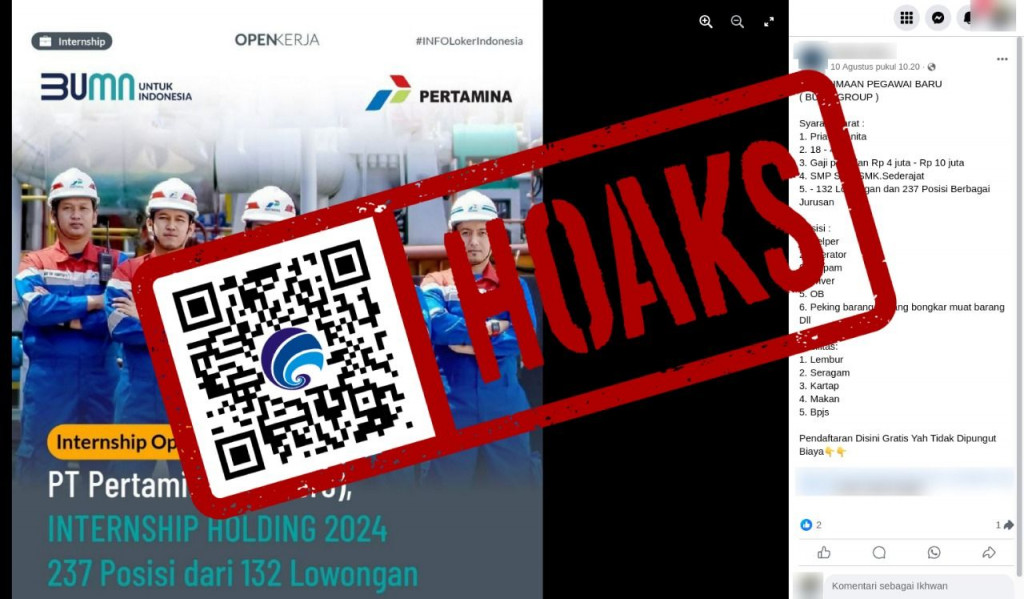 [HOAKS] Info Lowongan Kerja PT Pertamina (Persero) Agustus 2024