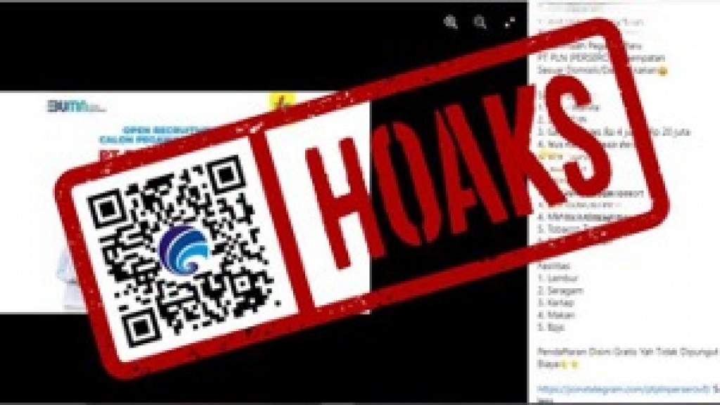 [HOAKS] Informasi Pendaftaran Lowongan Kerja PT PLN (Persero) Tahun 2024 di Facebook
