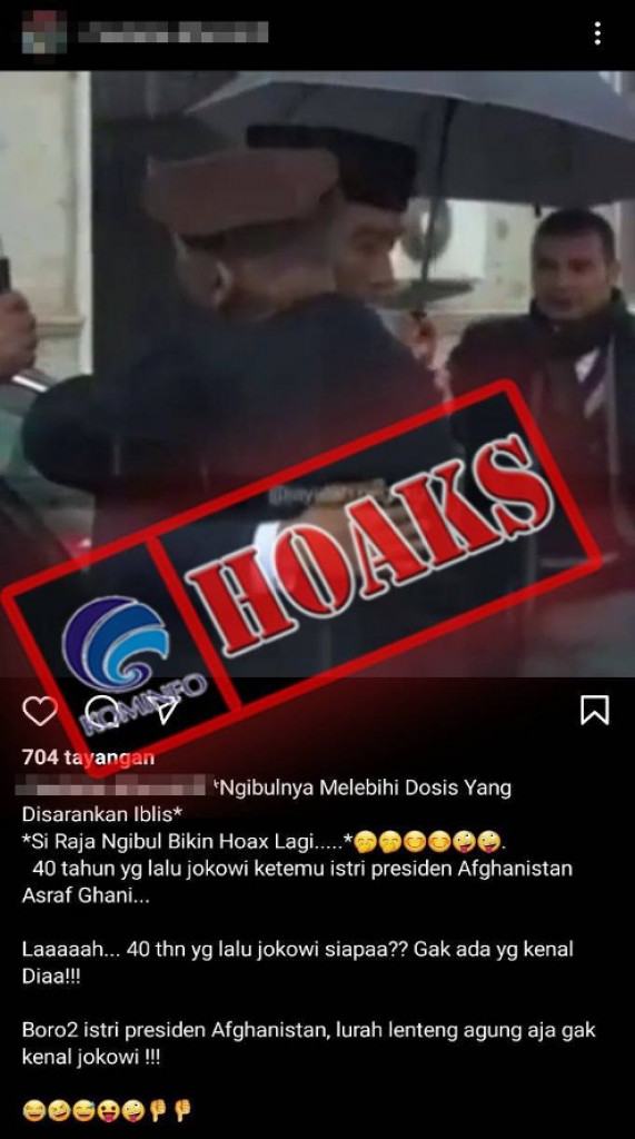 [HOAKS] Presiden Jokowi Membuat Hoaks Terkait Afganistan