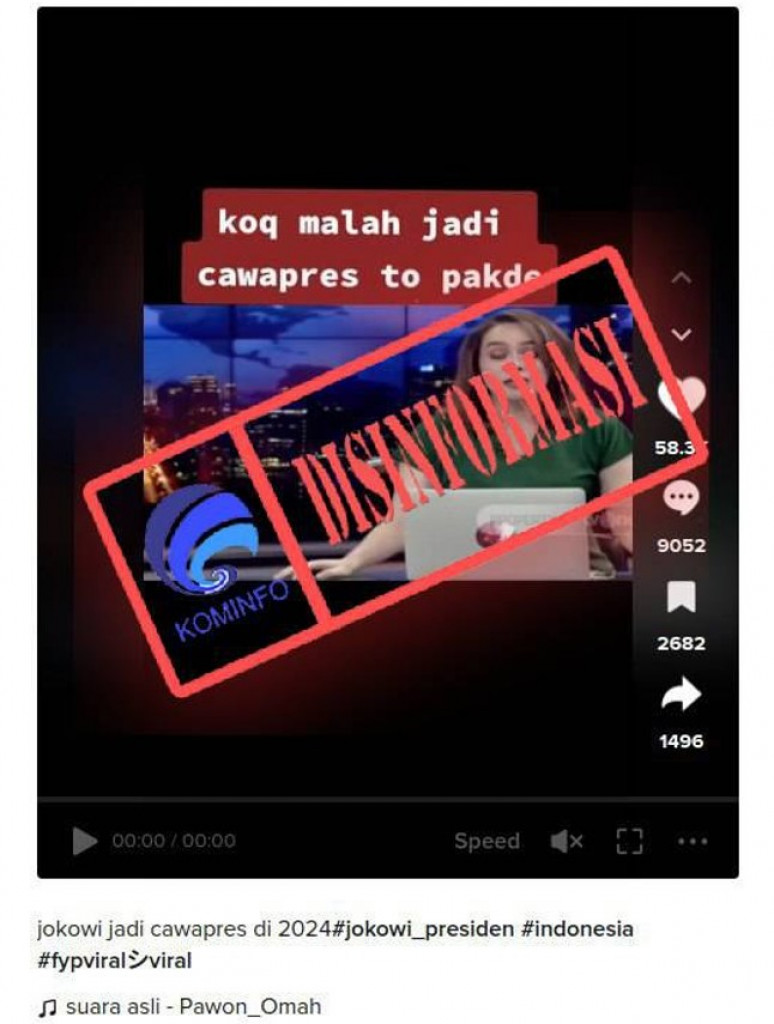 [DISINFORMASI] Presiden Jokowi Mencalonkan Diri sebagai Cawapres Pendamping Prabowo Subianto