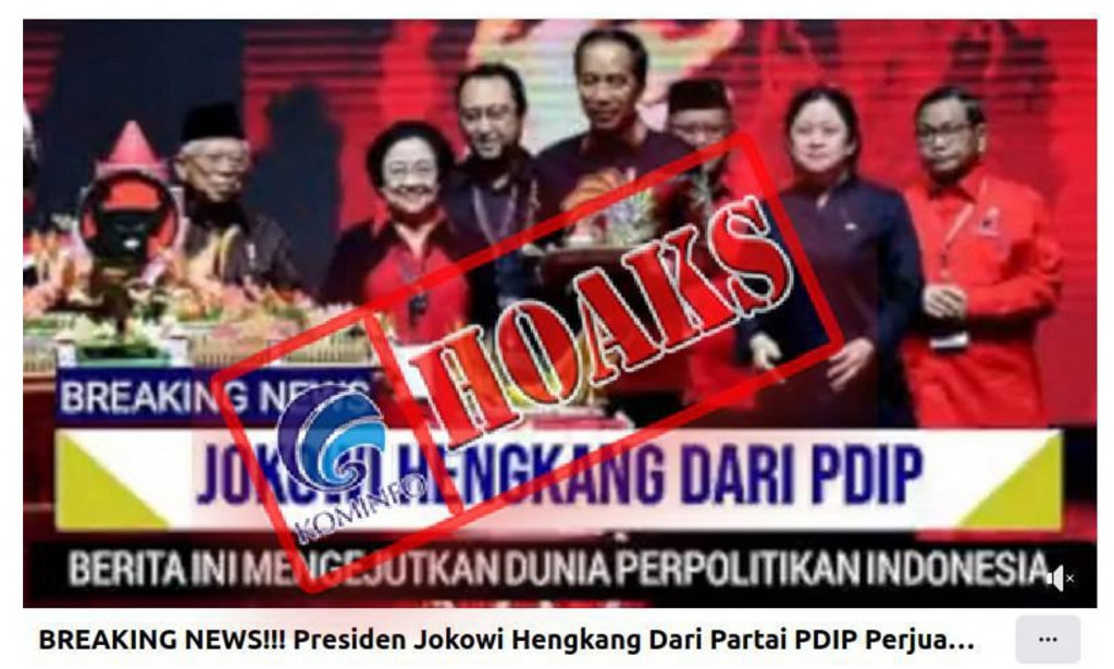[HOAKS] Presiden Jokowi Hengkang dari PDIP