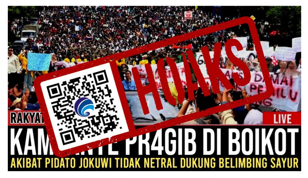[HOAKS] Presiden Jokowi Tidak Netral, Kampanye Prabowo-Gibran Diboikot