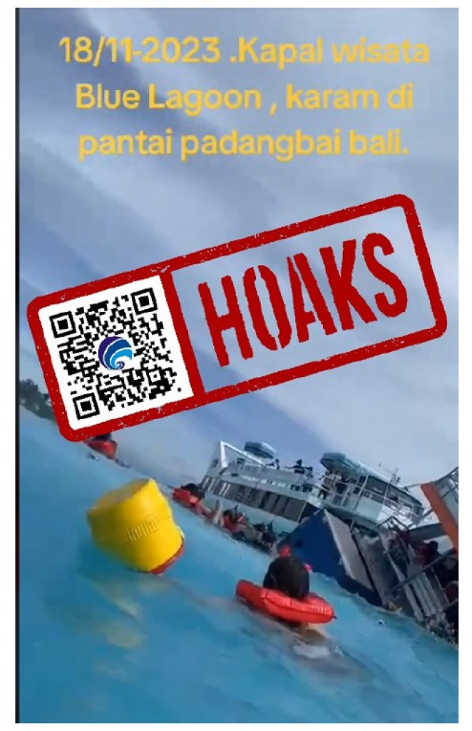 [HOAKS] Kapal Blue Lagoon Tenggelam di Padangbai Bali