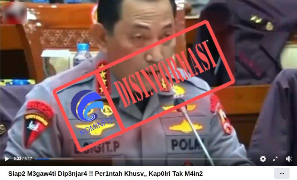 [DISINFORMASI] Kapolri Diperintahkan untuk Memenjarakan Megawati Soekarnoputri