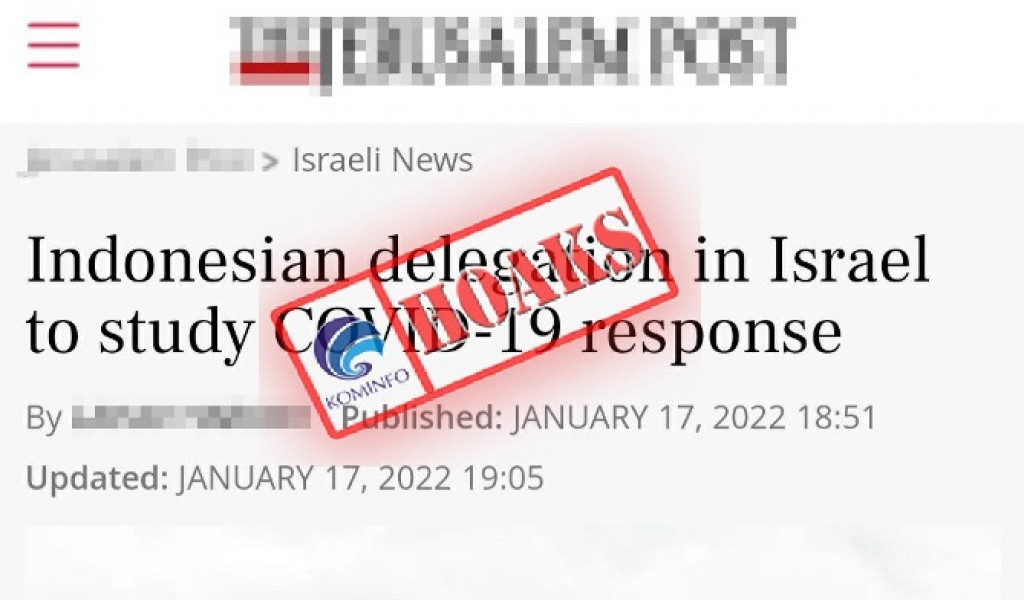 [HOAKS] Kepala BNPB dan Satgas Penanganan Covid-19 Letjen TNI Suharyanto Melakukan Kunjungan ke Negara Israel