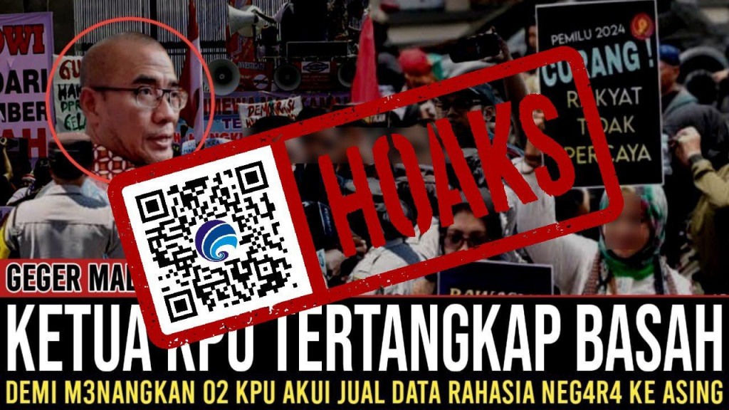 [HOAKS] Ketua KPU Tertangkap karena Akui Jual Data ke Negara Asing