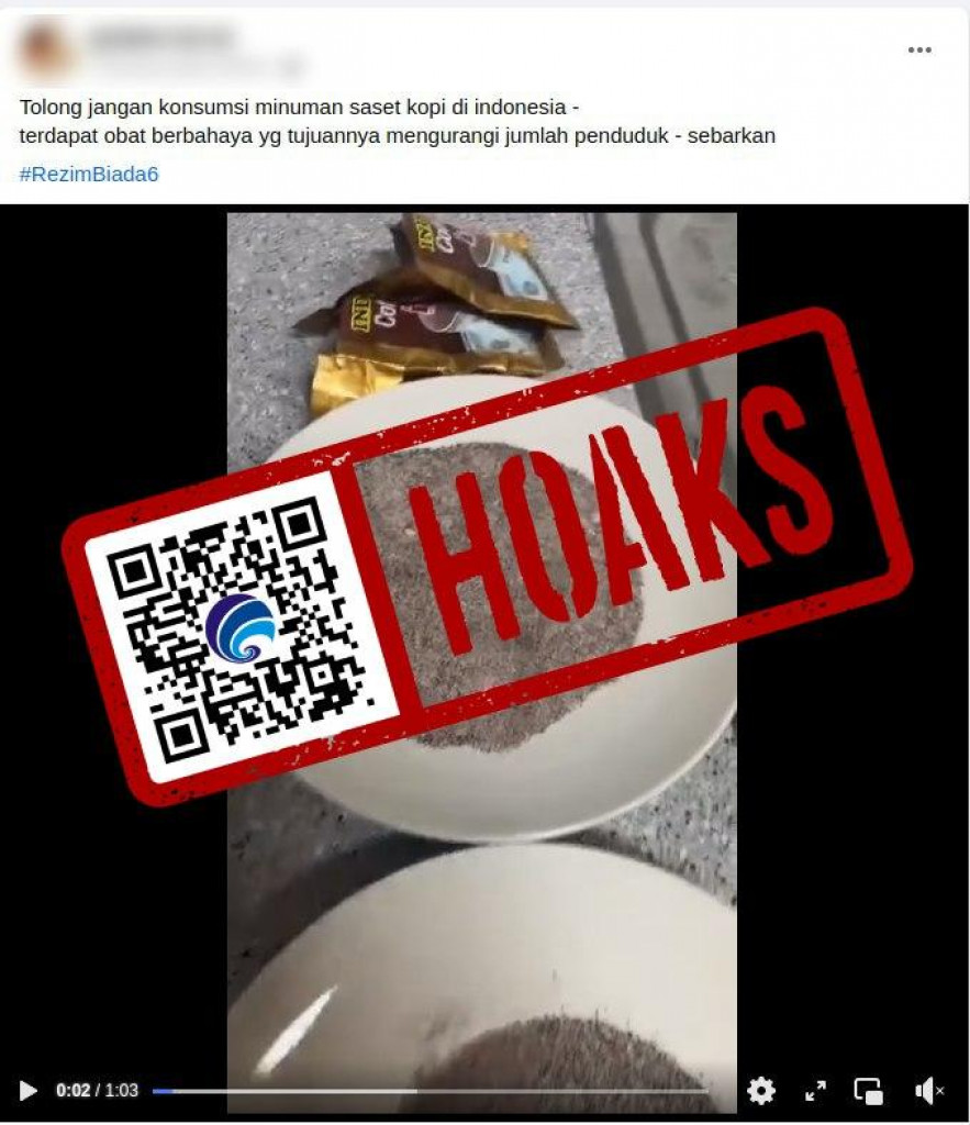 [HOAKS] Kopi Saset di Indonesia Mengandung Obat Berbahaya untuk Mengurangi Jumlah Penduduk