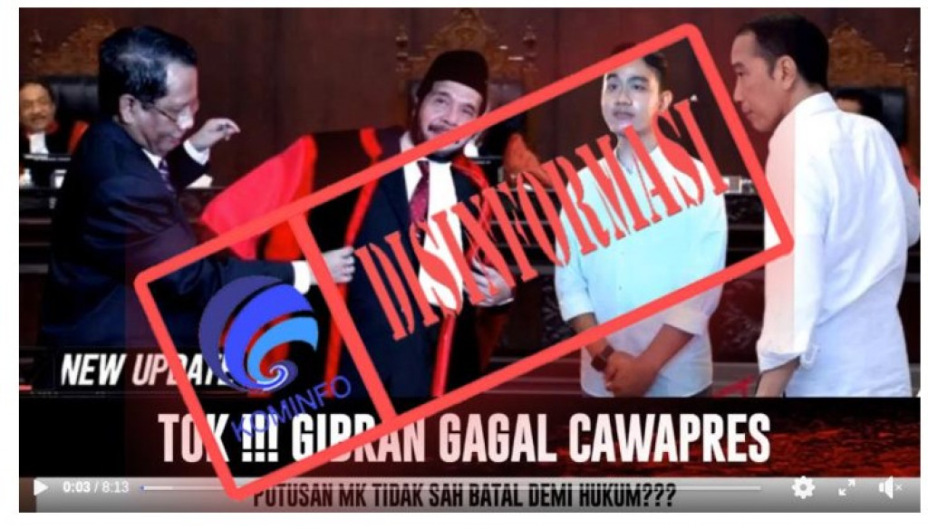 [DISINFORMASI] KPU Tolak Pendaftaran Gibran Rakabuming Raka sebagai Cawapres