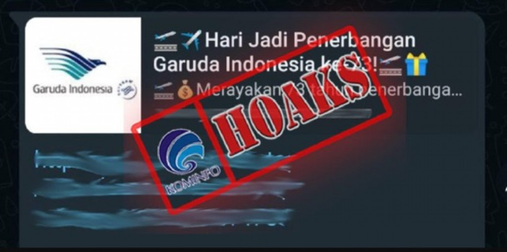 [HOAKS] Kuesioner Hari Jadi Penerbangan Garuda Indonesia ke-73