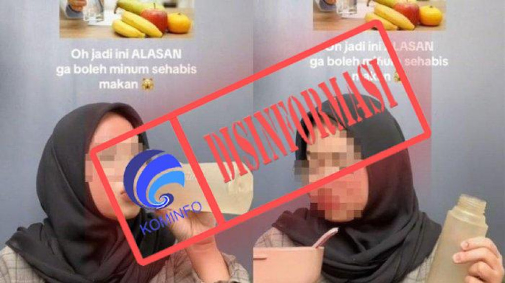 [DISINFORMASI] Larangan Minum setelah Makan karena Dapat Mengganggu Pencernaan
