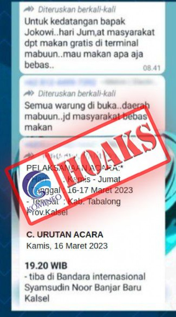 [HOAKS] Makan Gratis di Terminal Mabuun, Kabupaten Tabalong dalam Rangka Kedatangan Presiden Jokowi