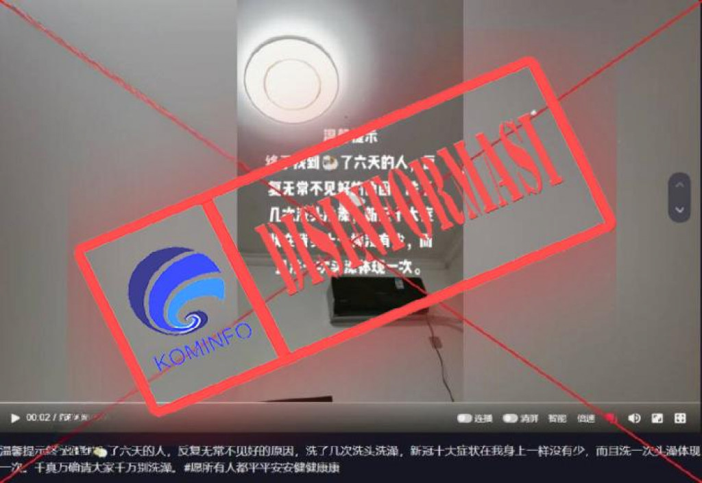 [DISINFORMASI] Mandi Dapat Memperburuk Gejala Covid-19