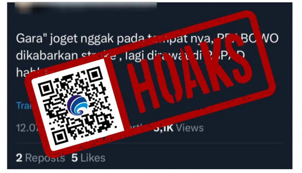 [HOAKS] Menhan Prabowo Subianto Sakit dan Dirawat di RSPAD setelah Selesai Kampanye