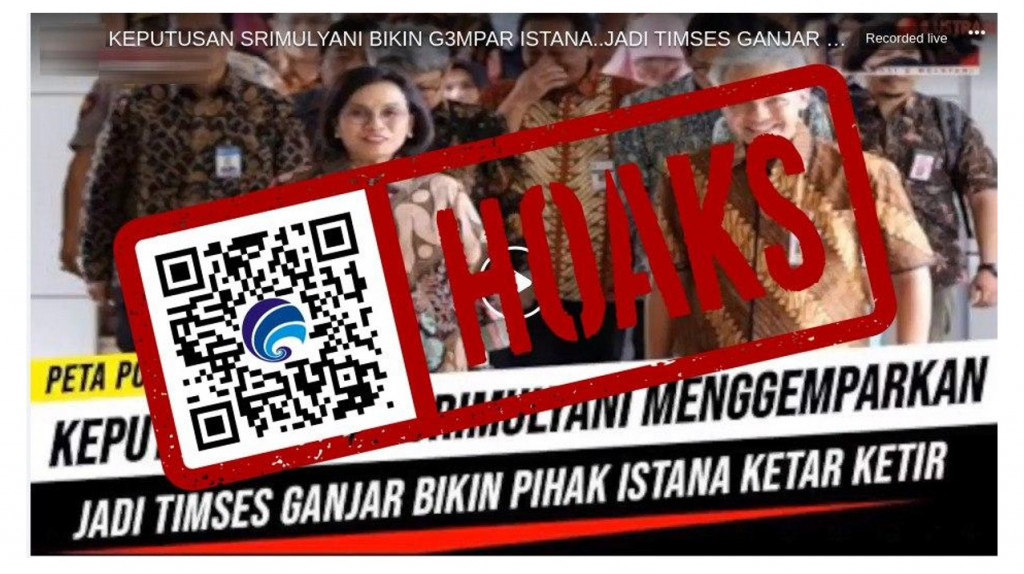 [HOAKS] Menkeu Sri Mulyani Gabung Menjadi Tim Sukses Ganjar Pranowo-Mahfud MD