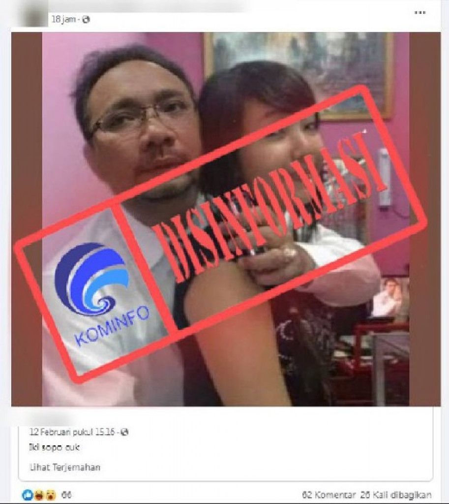 [DISINFORMASI] Foto Menteri Agama Yaqut dengan Seorang Perempuan