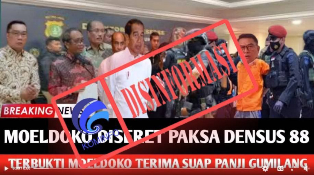 [DISINFORMASI] Moeldoko Diseret Paksa oleh Densus 88