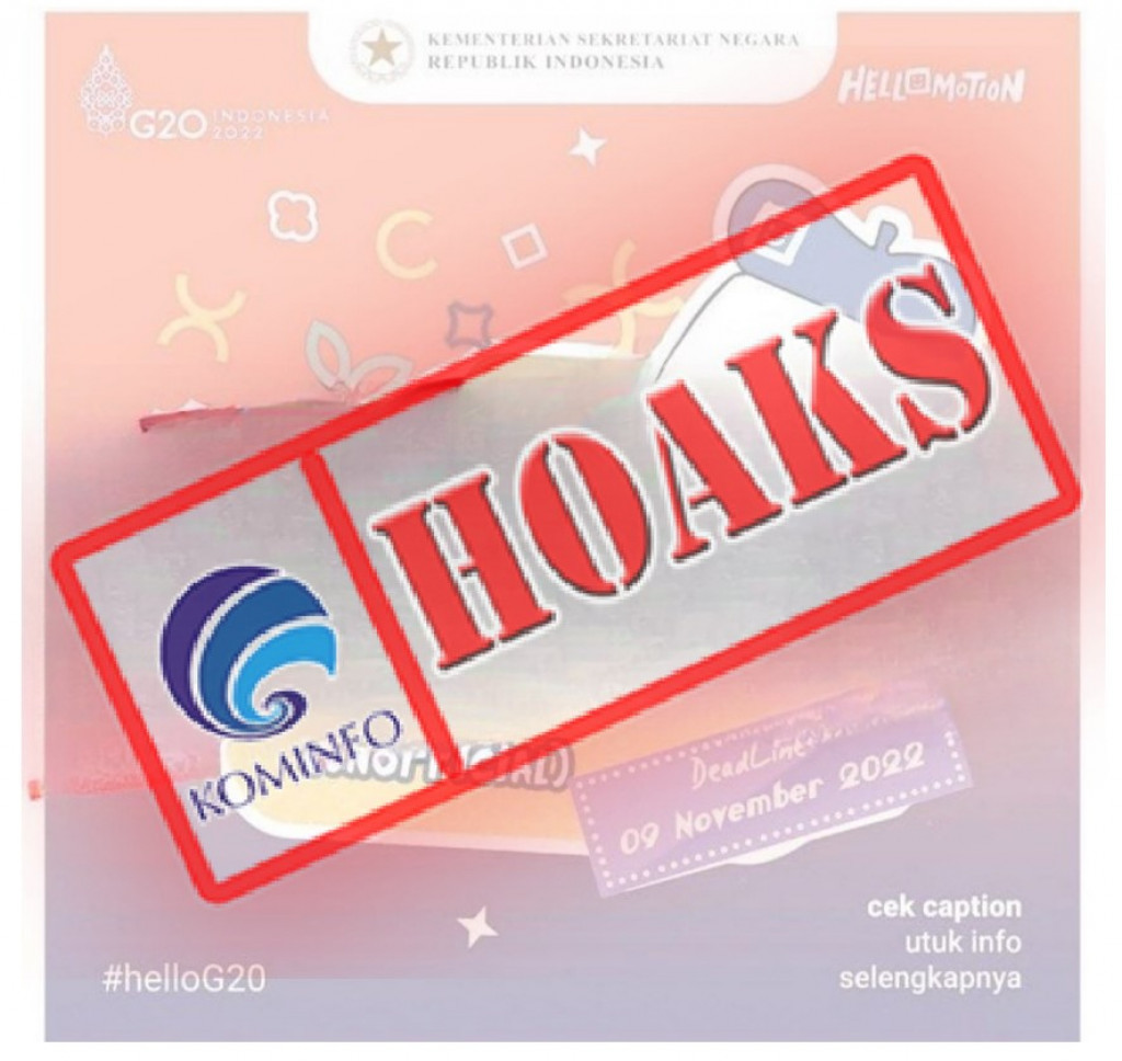 [HOAKS] Pamflet Perlombaan Desain Oleh-Oleh G20 Mengatasnamakan Kementerian Sekretariat Negara