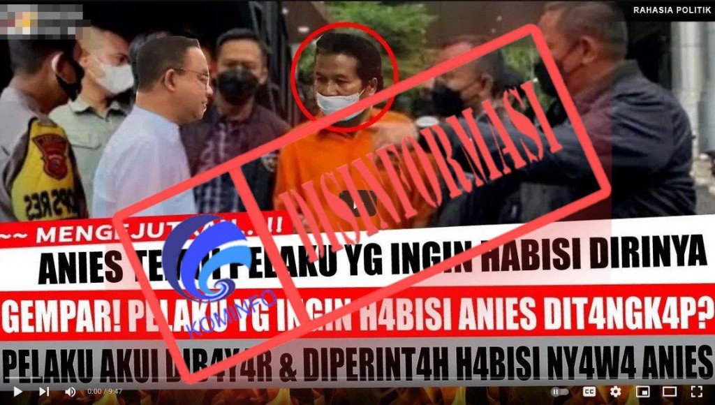 [DISINFORMASI] Pelaku yang Berencana Melakukan Pembunuhan Terhadap Anies Baswedan Berhasil Ditangkap oleh Aparat Kepolisian