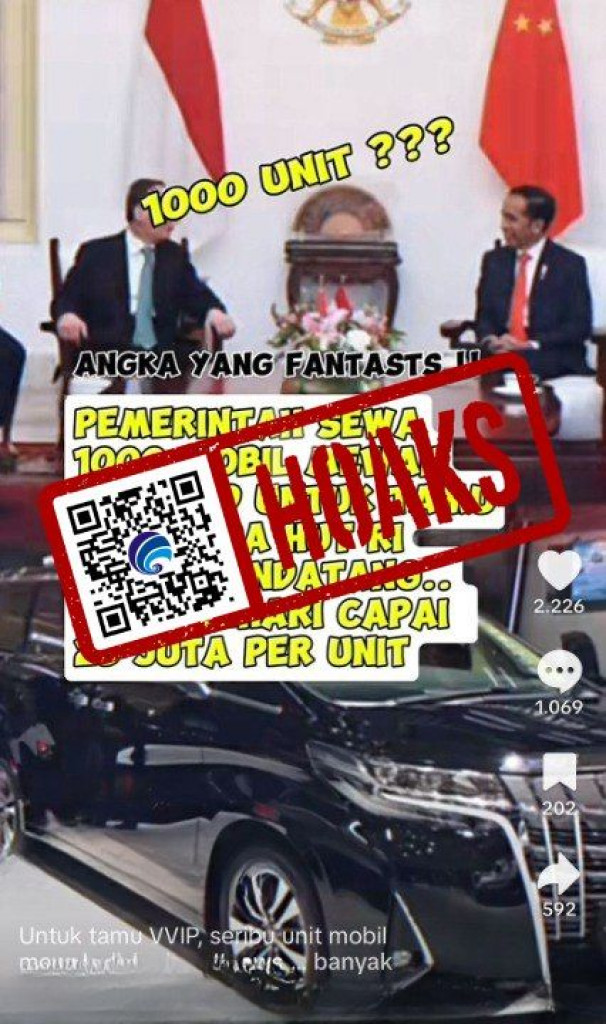 [HOAKS] Pemerintah Sewa 1000 Mobil untuk HUT RI 17 Agustus di IKN