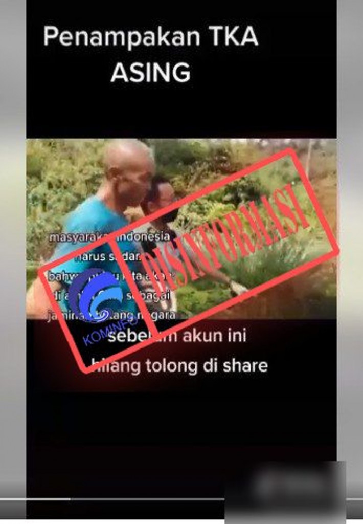 [DISINFORMASI] Video Warga Negara Cina Mengambil Salah Satu Pulau di Indonesia