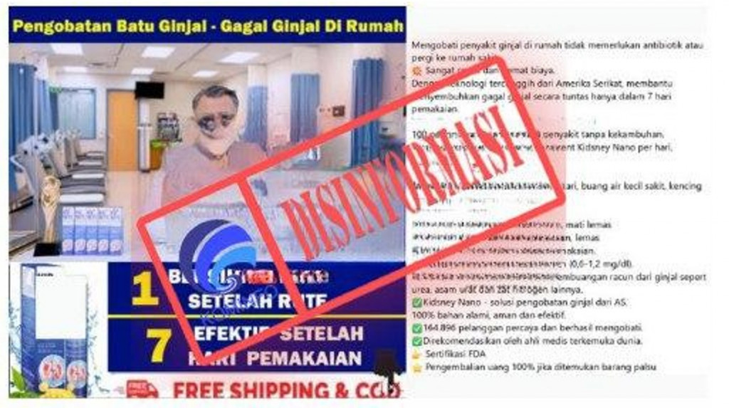 [DISINFORMASI] Klaim Penemuan Obat yang Dapat Sembuhkan Gagal Ginjal dalam 7 Hari
