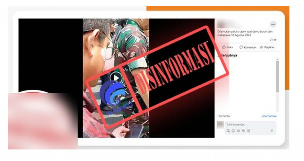 [DISINFORMASI] Klaim Penemuan Peluru Tajam saat Demo Buruh 10 Agustus 2023