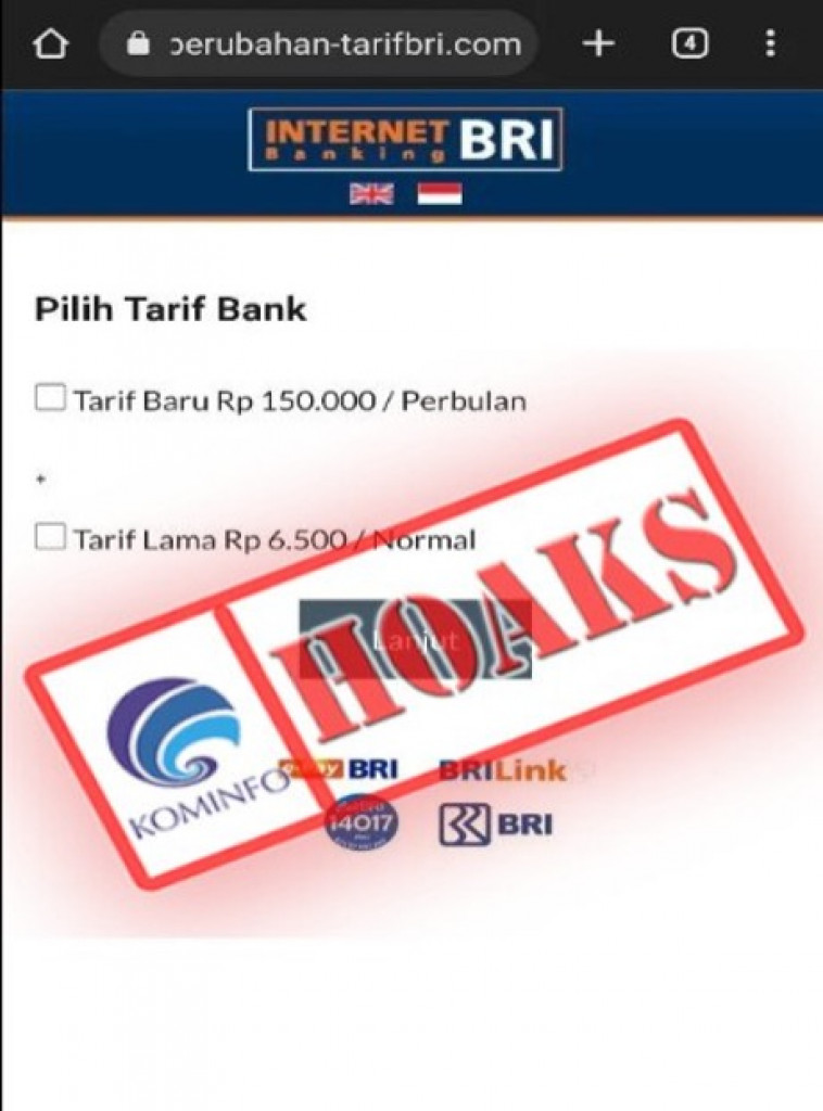 [HOAKS] Program Penggantian Transaksi Mengatasnamakan BRI