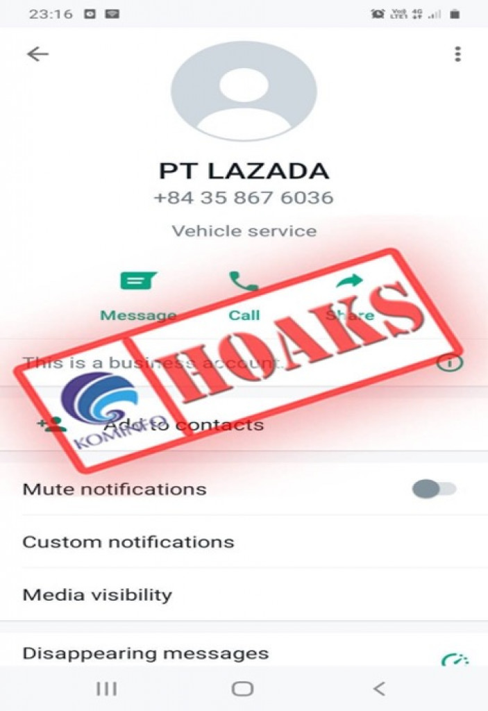 [HOAKS] Modus Penipuan Mengatasnamakan Lazada