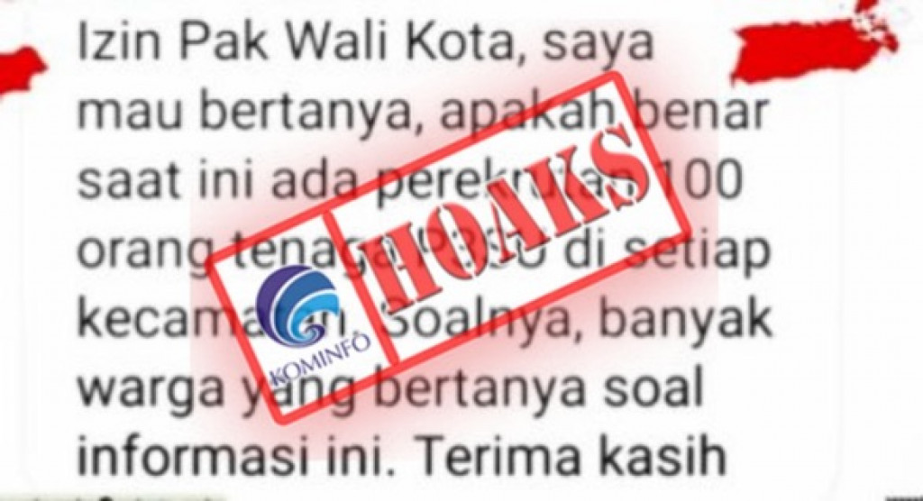 [HOAKS] Perekrutan Tenaga P3SU Pemerintah Kota Medan