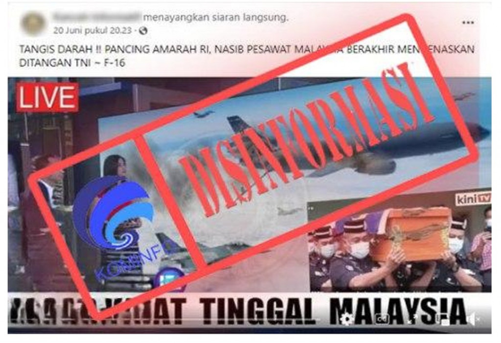 [DISINFORMASI] Pesawat Tempur Malaysia Ditangkap oleh TNI AU