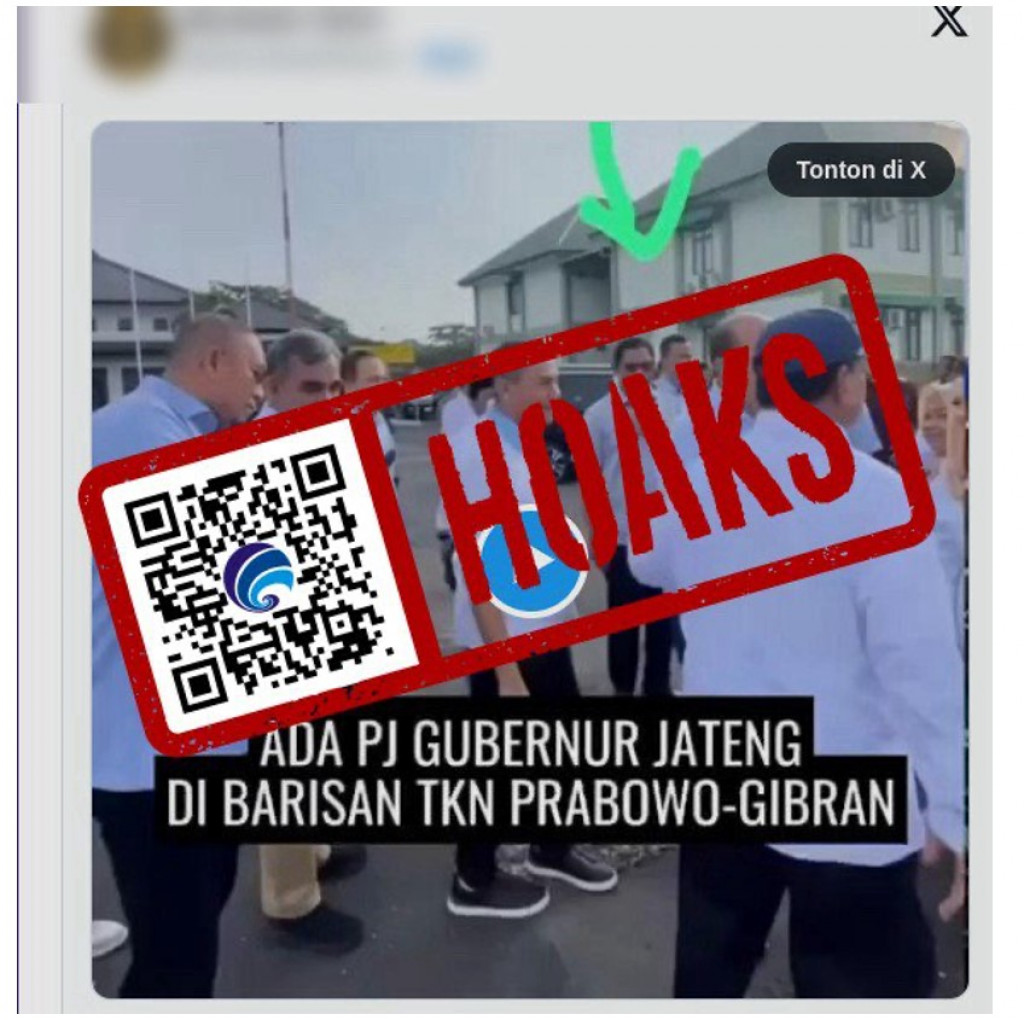 [HOAKS] Pj. Gubernur Jateng di Barisan TKN Prabowo - Gibran