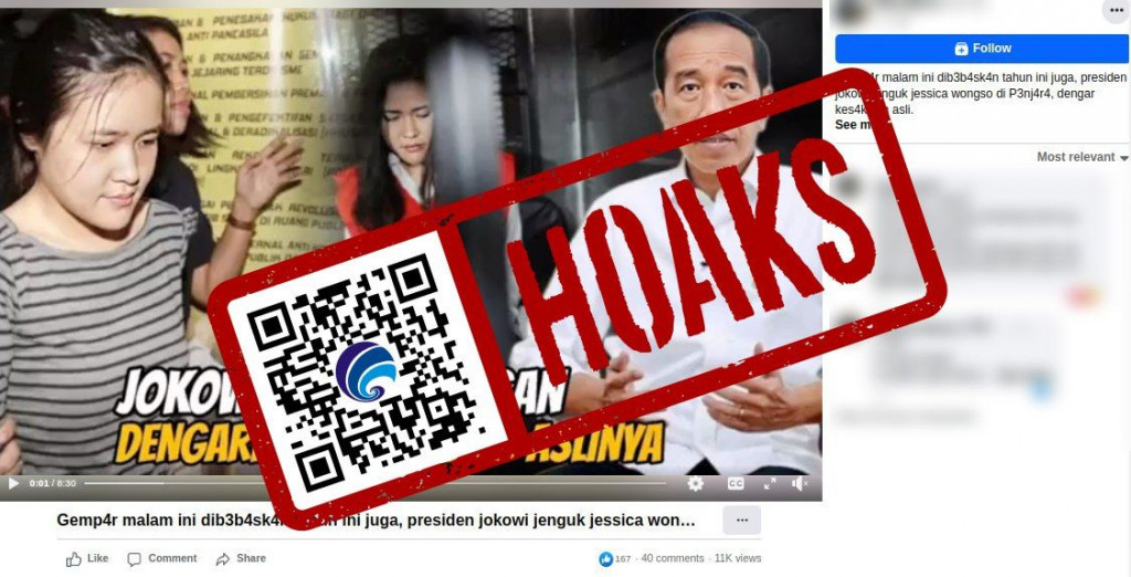[HOAKS] Presiden Joko Widodo Menjenguk Jessica Wongso di Penjara