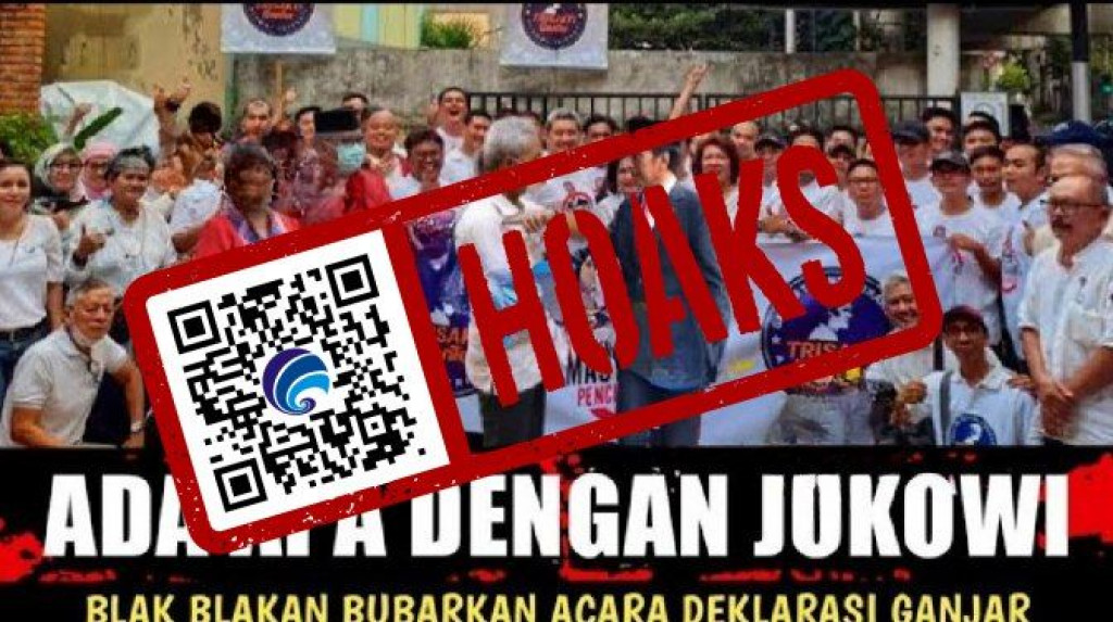[HOAKS] Presiden Jokowi Bubarkan Acara Deklarasi Ganjar Pranowo