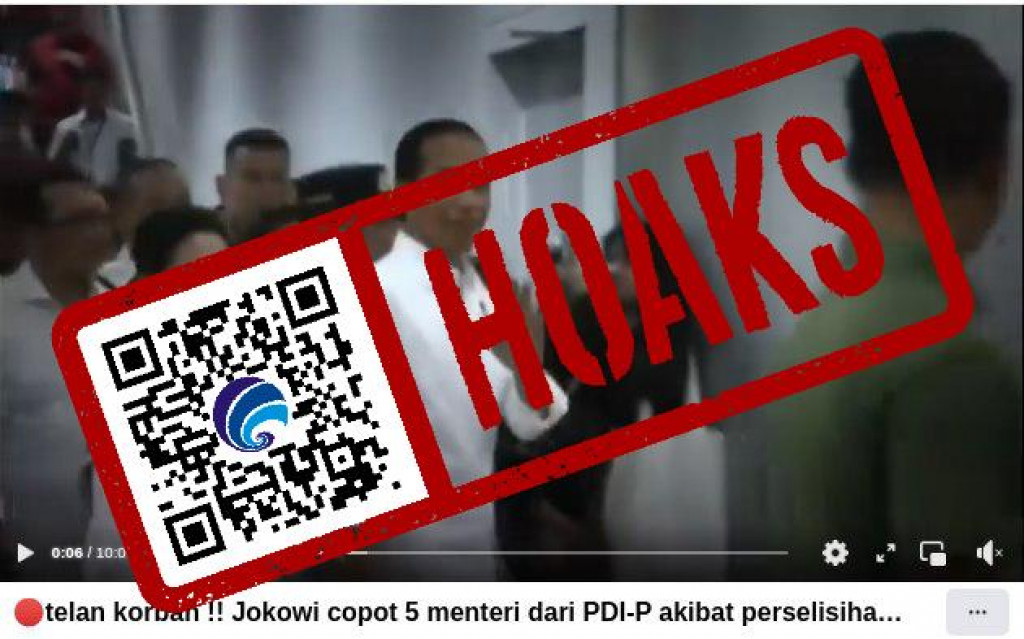 [HOAKS] Presiden Jokowi Copot Lima Menteri dari PDIP