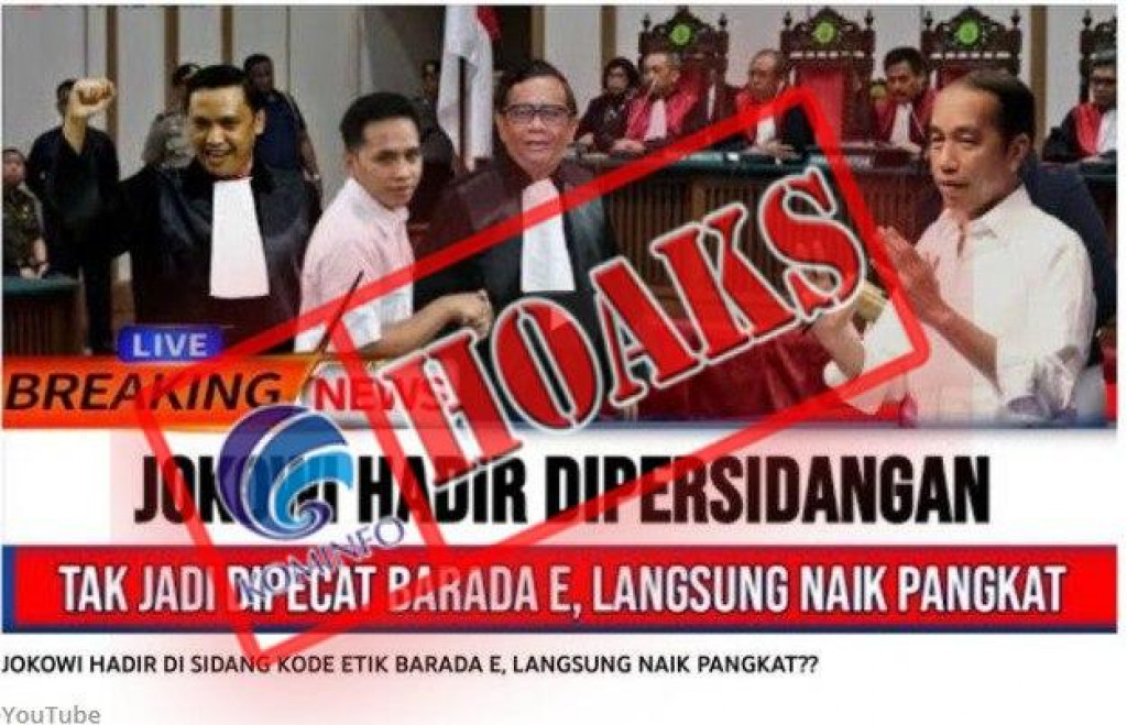 [HOAKS] Presiden Jokowi Hadiri Sidang Bharada E dan Berikan Kenaikan Pangkat