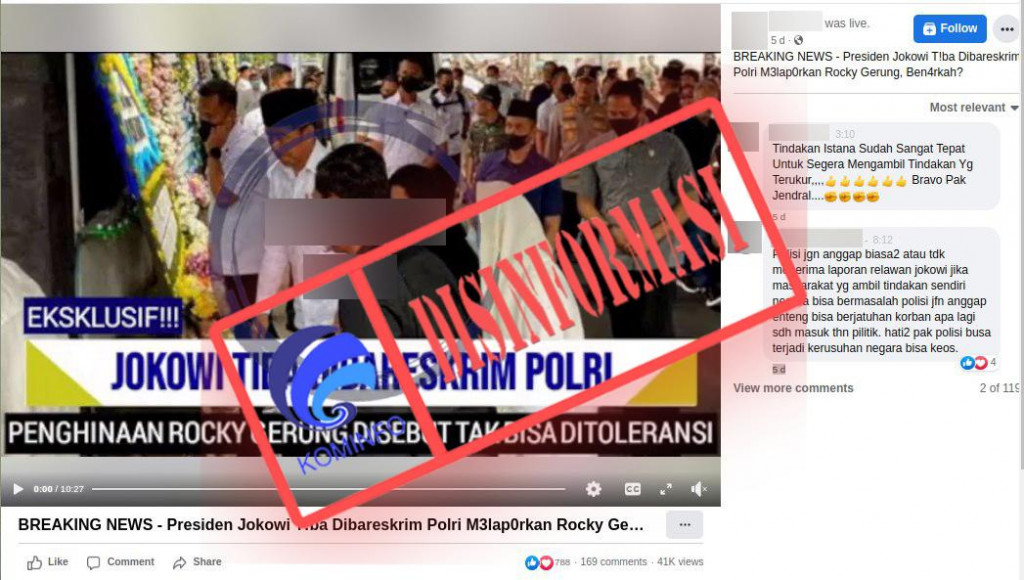 Presiden Jokowi Laporkan Rocky Gerung ke Bareskrim