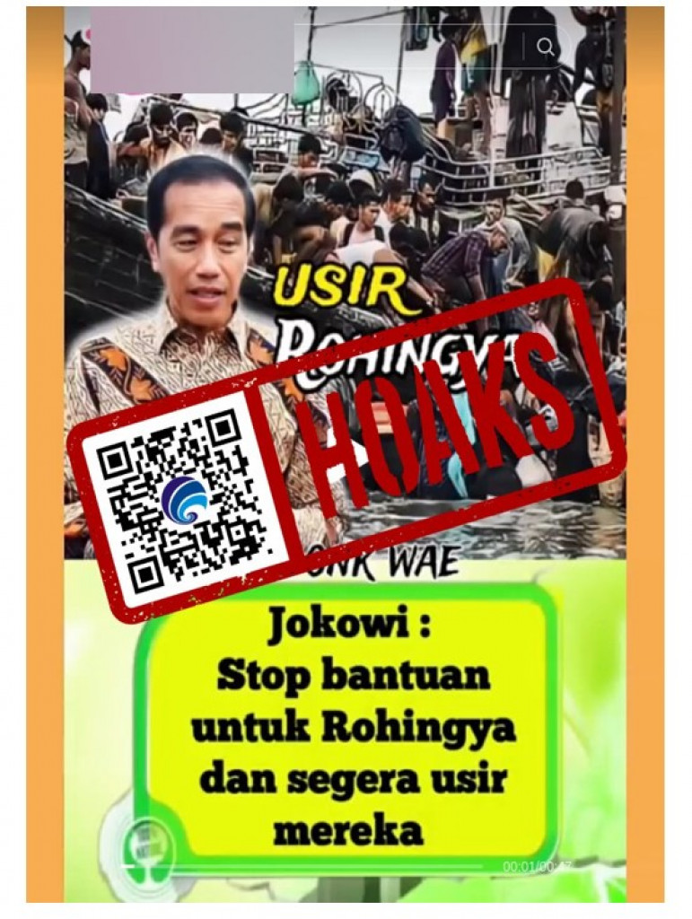 Hoaks [HOAKS] Presiden Jokowi Perintahkan Usir Pengungsi Rohingya 19 01-2024  55 [HOAKS] Presiden Jokowi Perintahkan Usir Pengungsi Rohingya