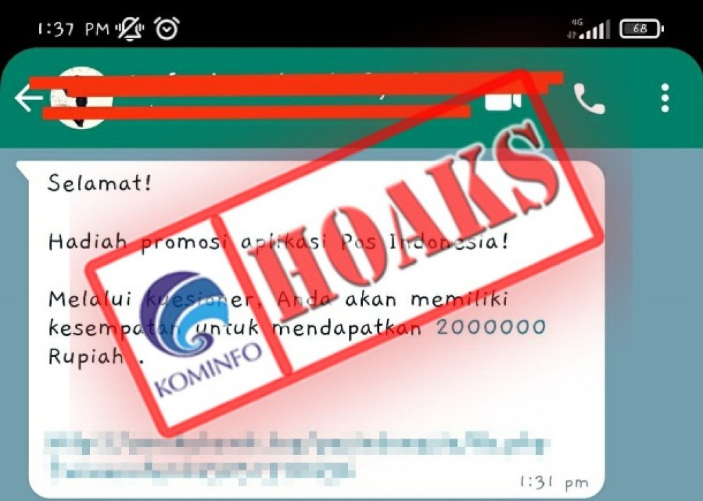 [HOAKS] Hadiah Promosi Aplikasi Pos Indonesia