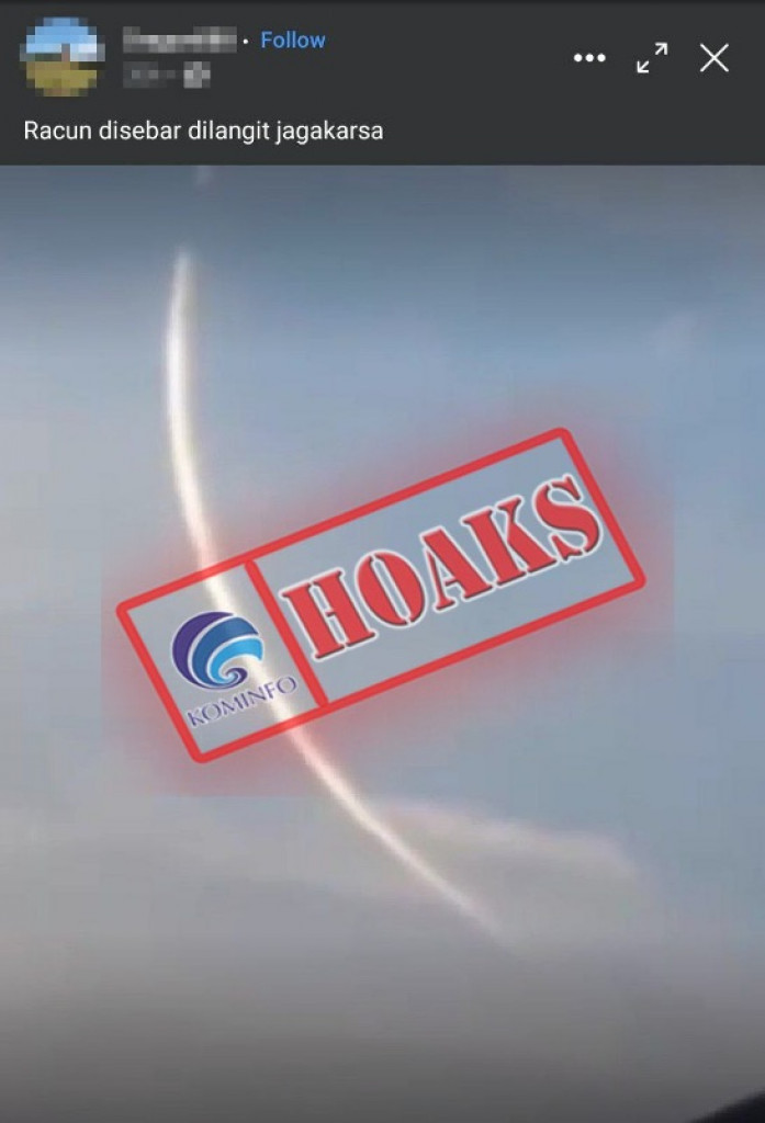 [HOAKS] Racun Disebar di Langit Jagakarsa