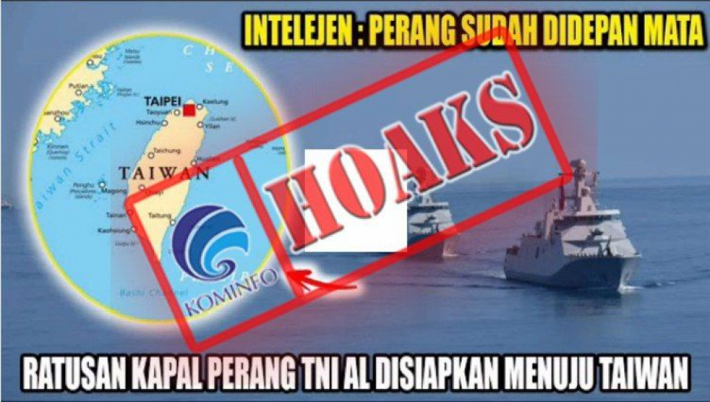 [HOAKS] Ratusan Kapal Perang TNI AL Disiapkan Menuju Taiwan