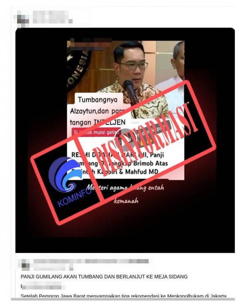 [DISINFORMASI] Panji Gumilang Telah Ditangkap atas Perintah Kapolri dan Menko Polhukam