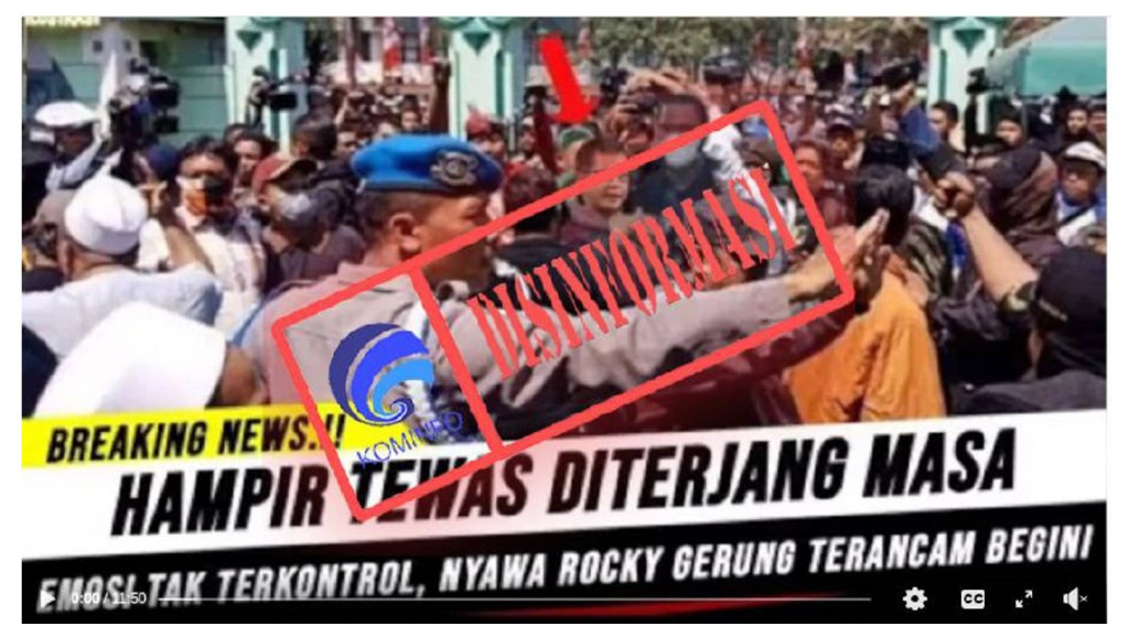 [DISINFORMASI] Rocky Gerung Mengalami Pengeroyokan oleh Massa Pendukung Presiden Jokowi