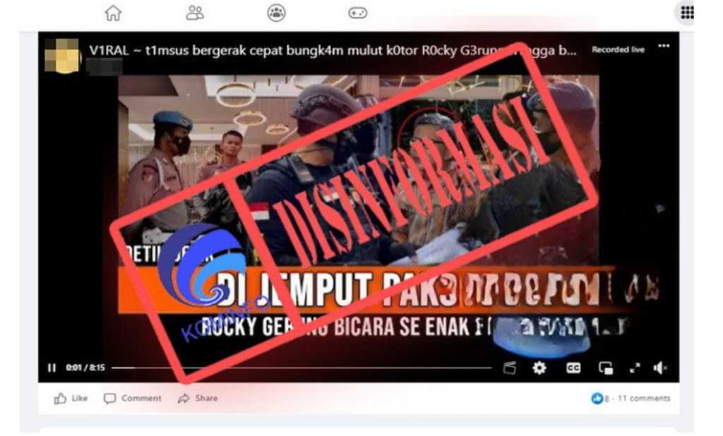 [DISINFORMASI] Rocky Gerung Dijemput Paksa Polisi