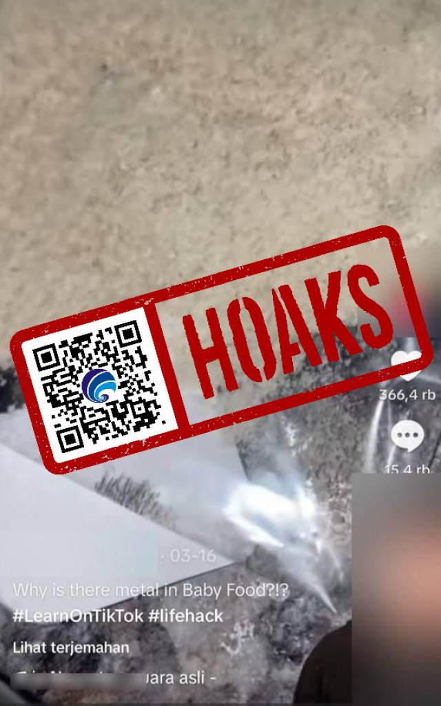[HOAKS] Serpihan Logam dalam Makanan Bayi