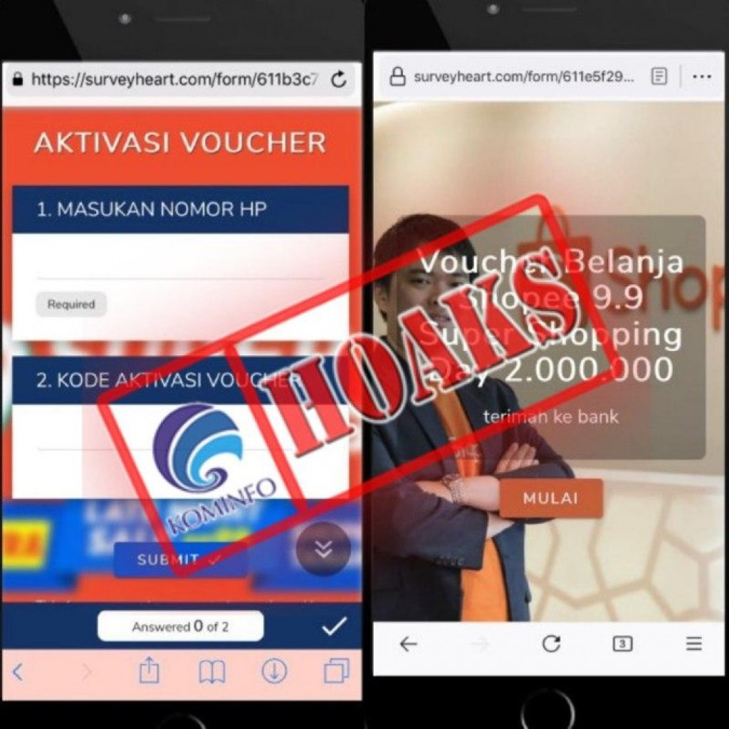 [HOAKS] Situs Survei Berhadiah Mengatasnamakan Shopee