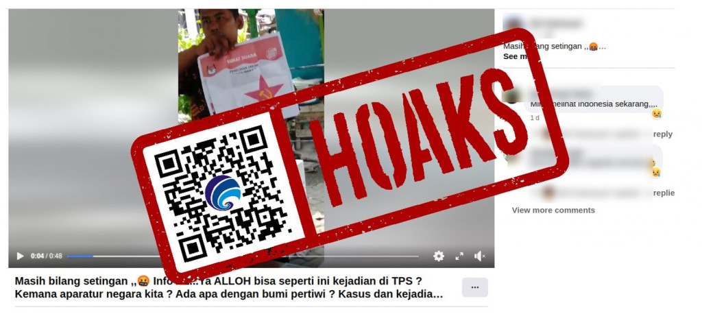 [HOAKS] Surat Suara Bergambar Palu Arit